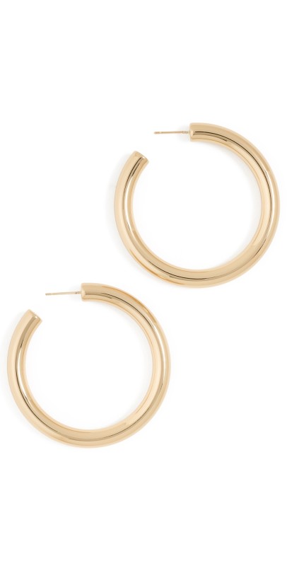 Jennifer Fisher 1.5 Samira Baby Hoops Yellow Gold