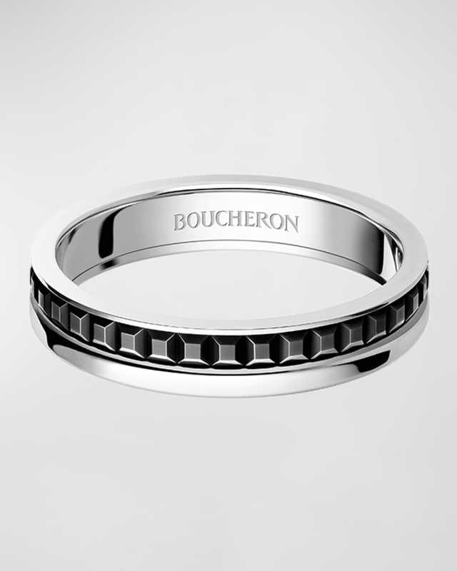 Quatre 18K White Gold Follies Band Ring
