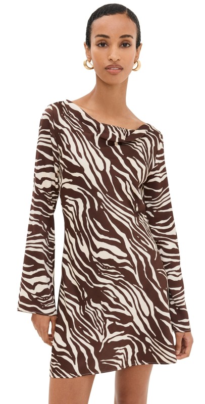 Reformation Pike Satin Dress Stampede
