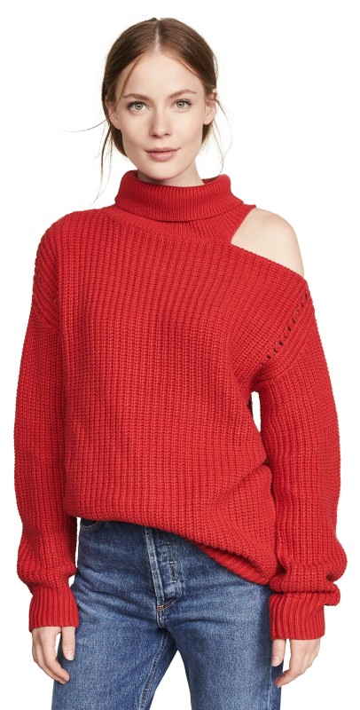 ASTR the Label Sepulveda Sweater Cherry Red