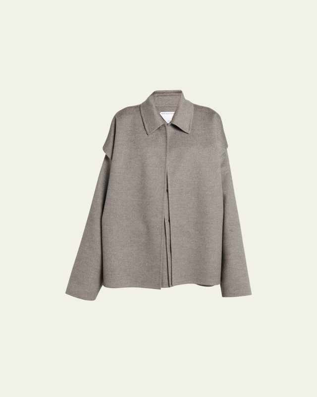 Oversized Light Double Wool Cashmere Jacket