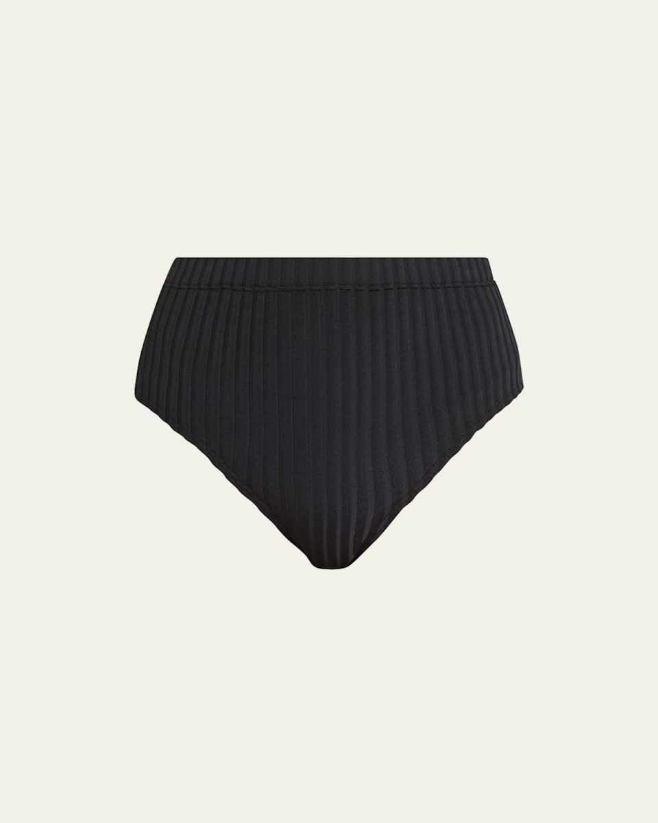 The Lilo High-Waist Rib Bikini Bottoms