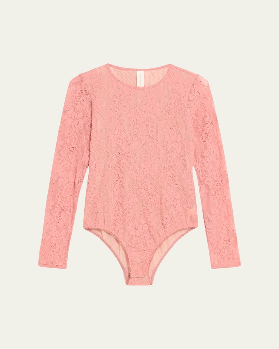 Long-Sleeve Lace Bodysuit