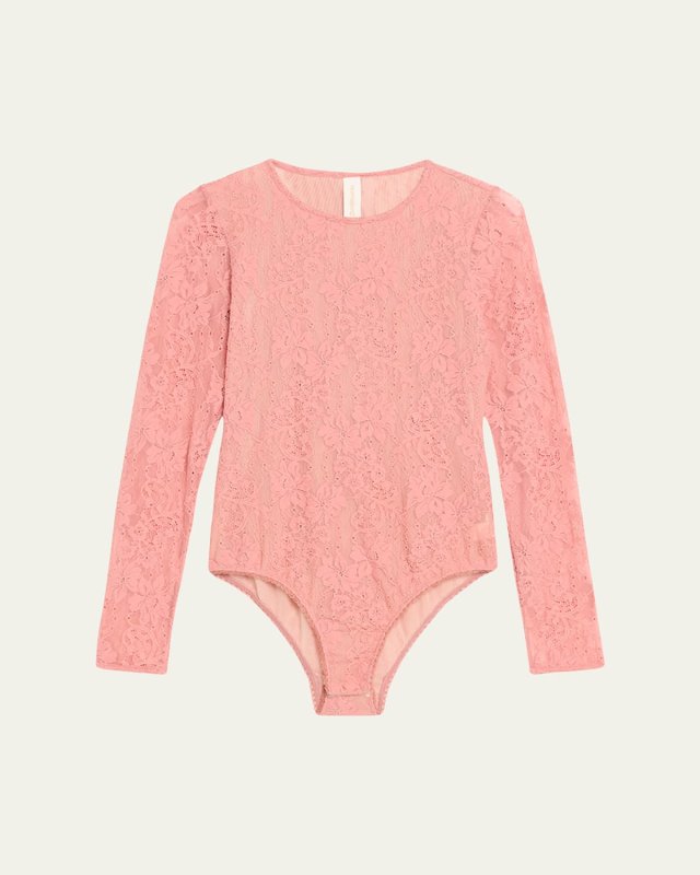Long-Sleeve Lace Bodysuit