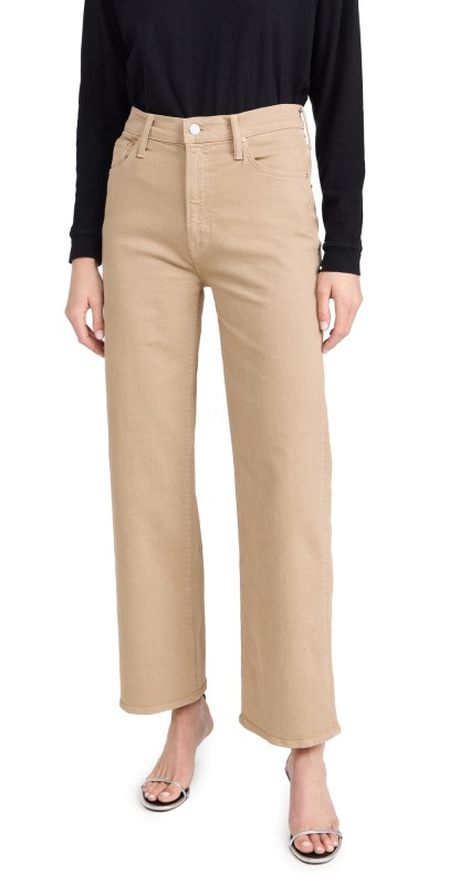 MOTHER The Dodger Flood Trousers Dark Khaki
