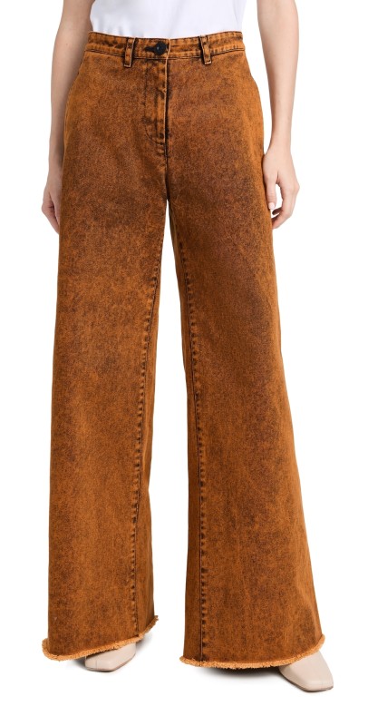 Rosetta Getty Wide Flare Pants Orange