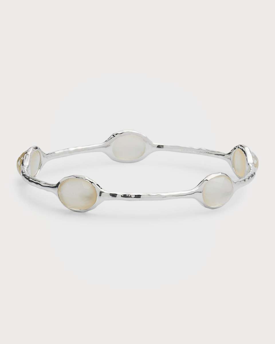 5-Stone Bangle in Sterling Silver