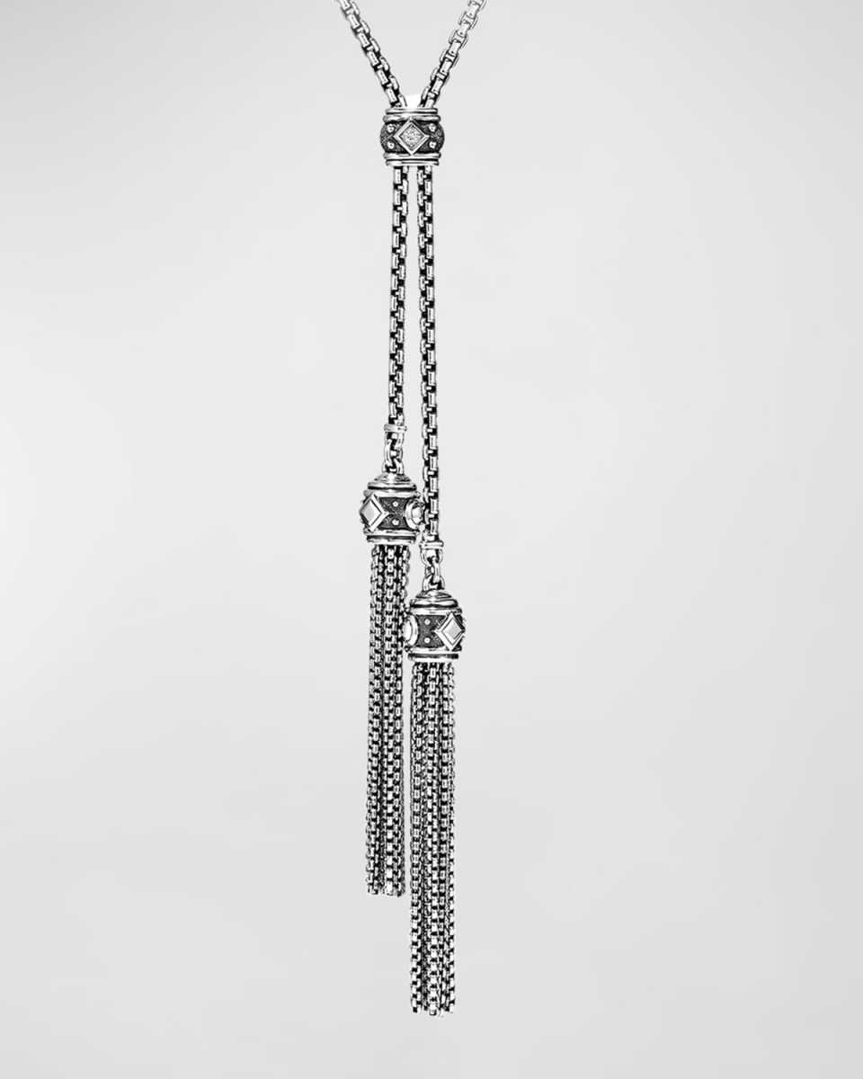 Renaissance Pave Diamond Tassel Necklace