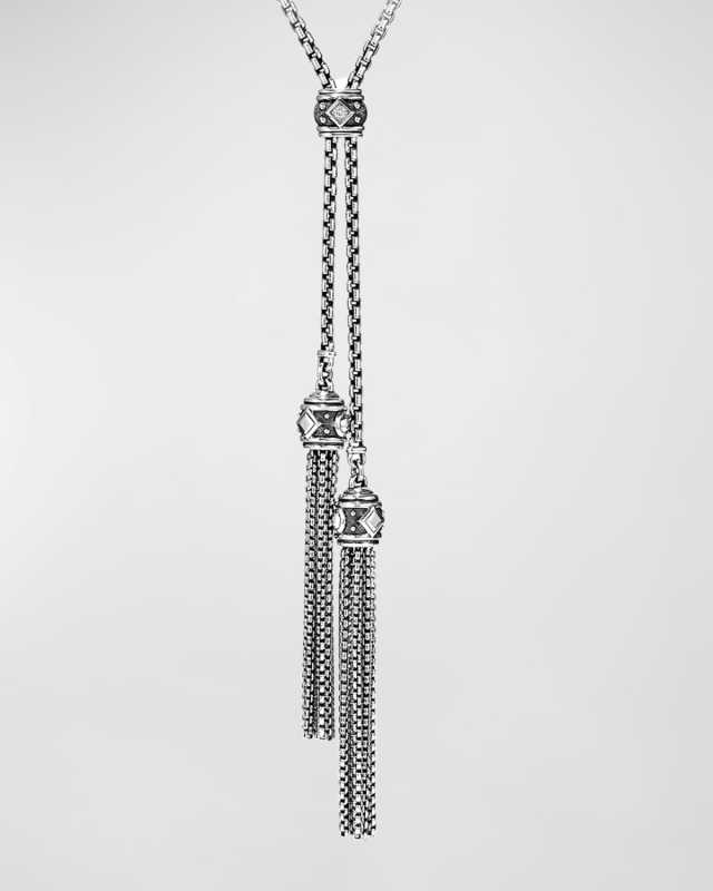 Renaissance Pave Diamond Tassel Necklace