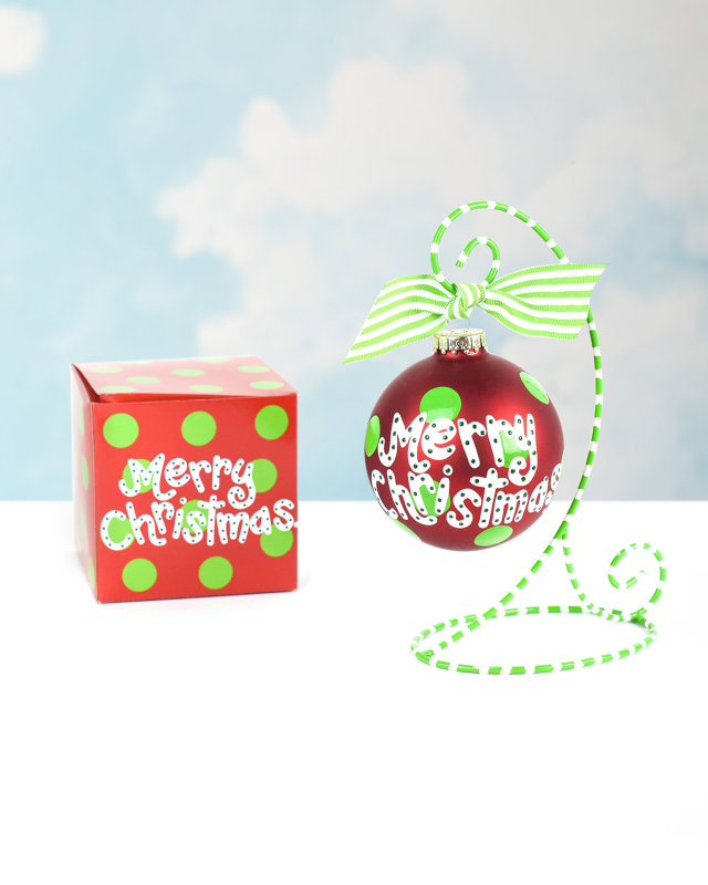 Merry Christmas Y'all Personalized Glass Ornament with Stand