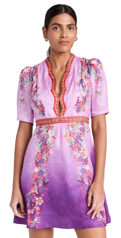 SALONI Tabitha Short Dress Zinnia Gradient Plmt