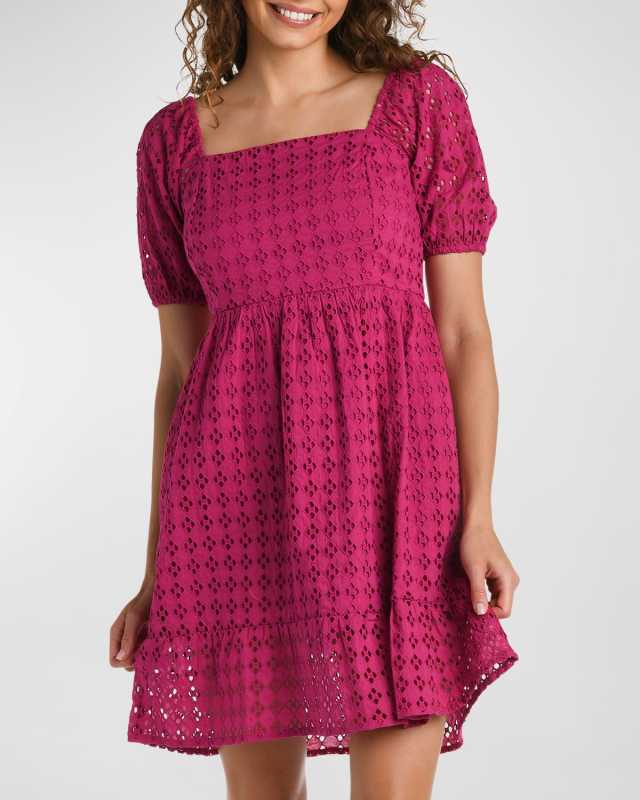 Saltwater Sands Square-Neck Mini Dress