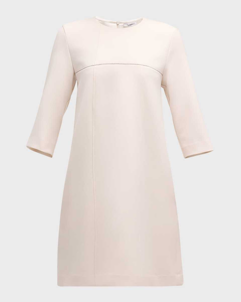 Chain-Trim Mini Shift Dress