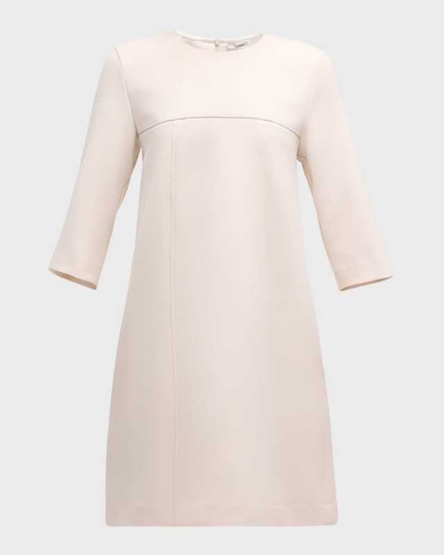 Chain-Trim Mini Shift Dress