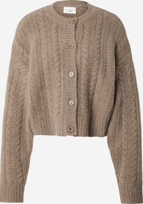ABOUT YOU x Marie von Behrens Knit Cardigan 'Rosie' in Beige, Brown