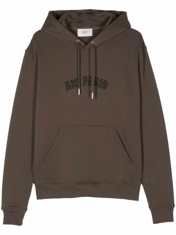 logo-embroidered hoodie