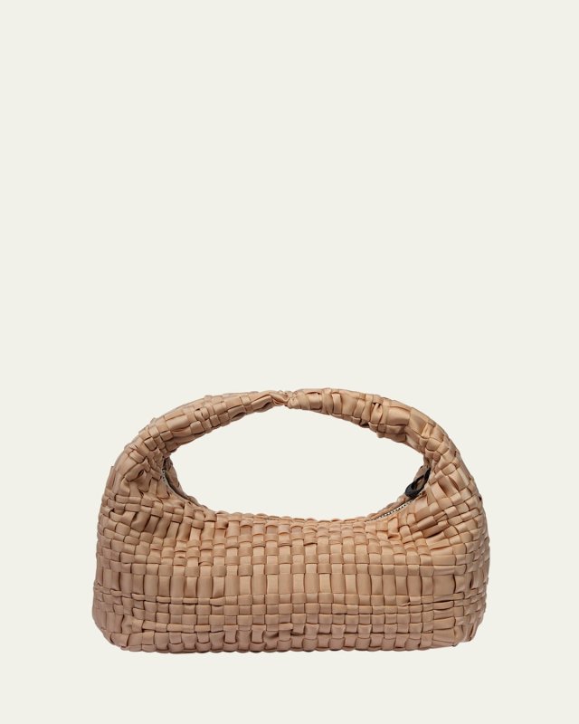 Rebirth Woven Ribbon Top-Handle Bag