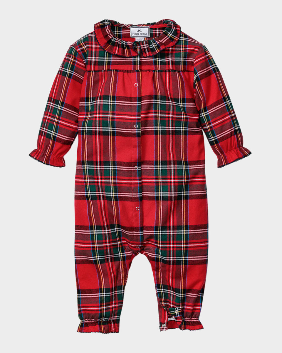 Girl's Madeline Imperial Tartan Coverall, Size Newbor