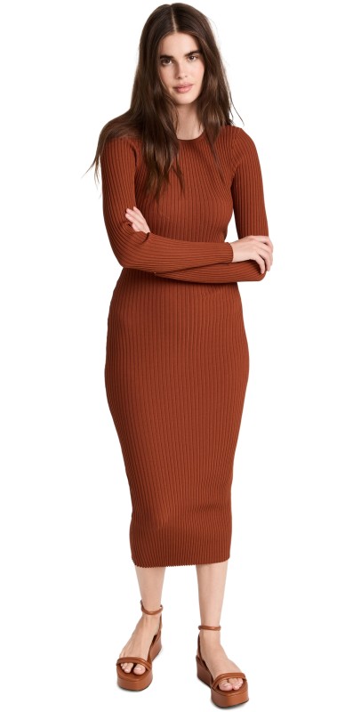 MINKPINK Alba Knit Midi Dress Ginger