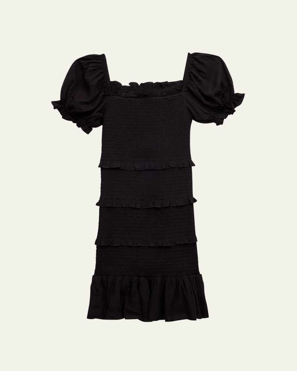 Girl's Laila Smocked Tiered Dress, Size S-