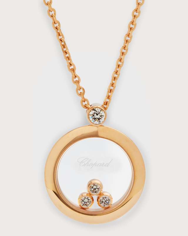 Happy Diamonds 18K Rose Gold Pendant Necklace