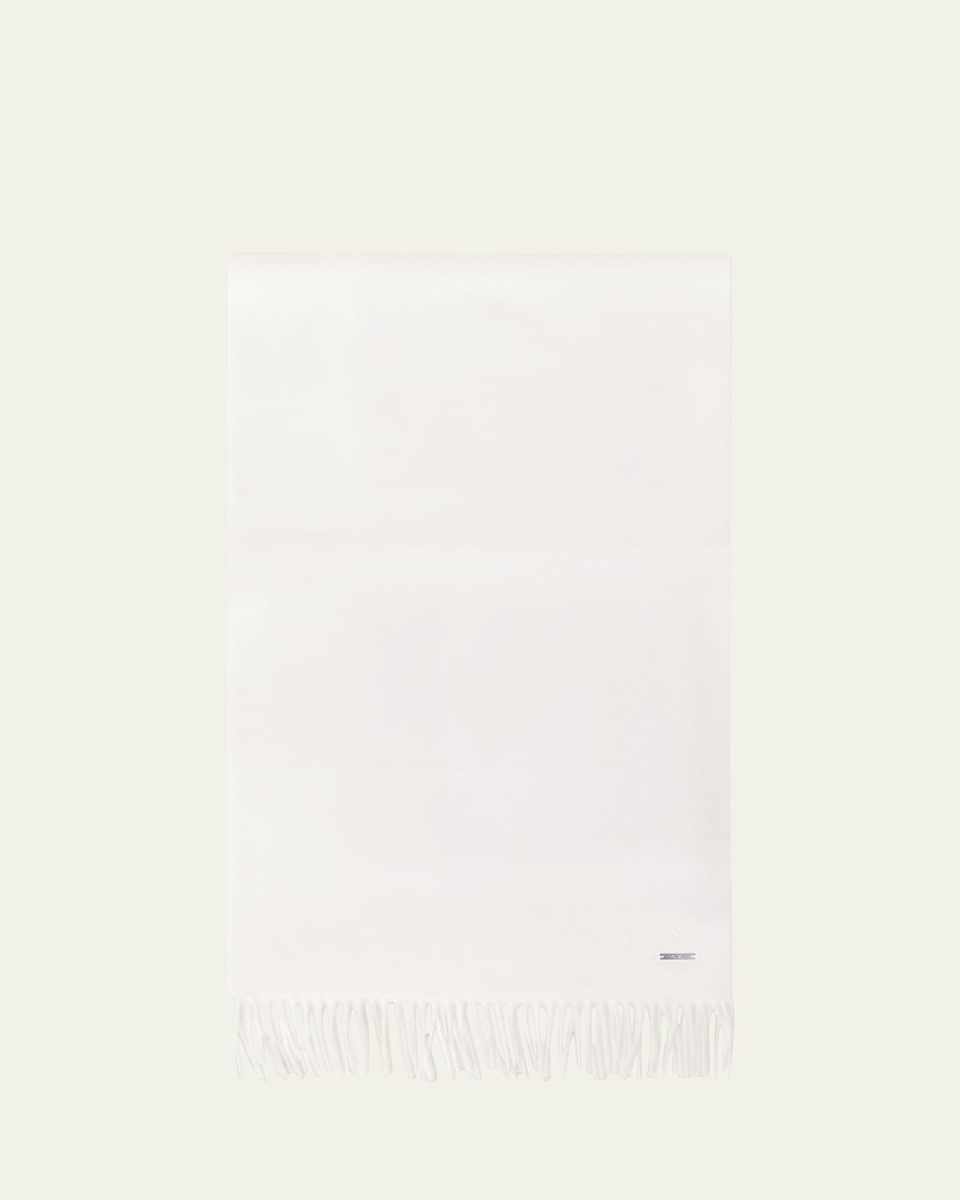 Cashmere Sciarpa Grande Fringe-Trim Scarf