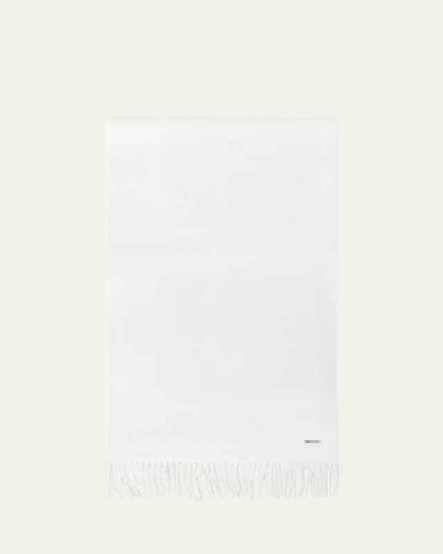 Cashmere Sciarpa Grande Fringe-Trim Scarf