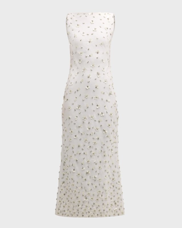 Claudia Sequin & Rhinestone Maxi Dress