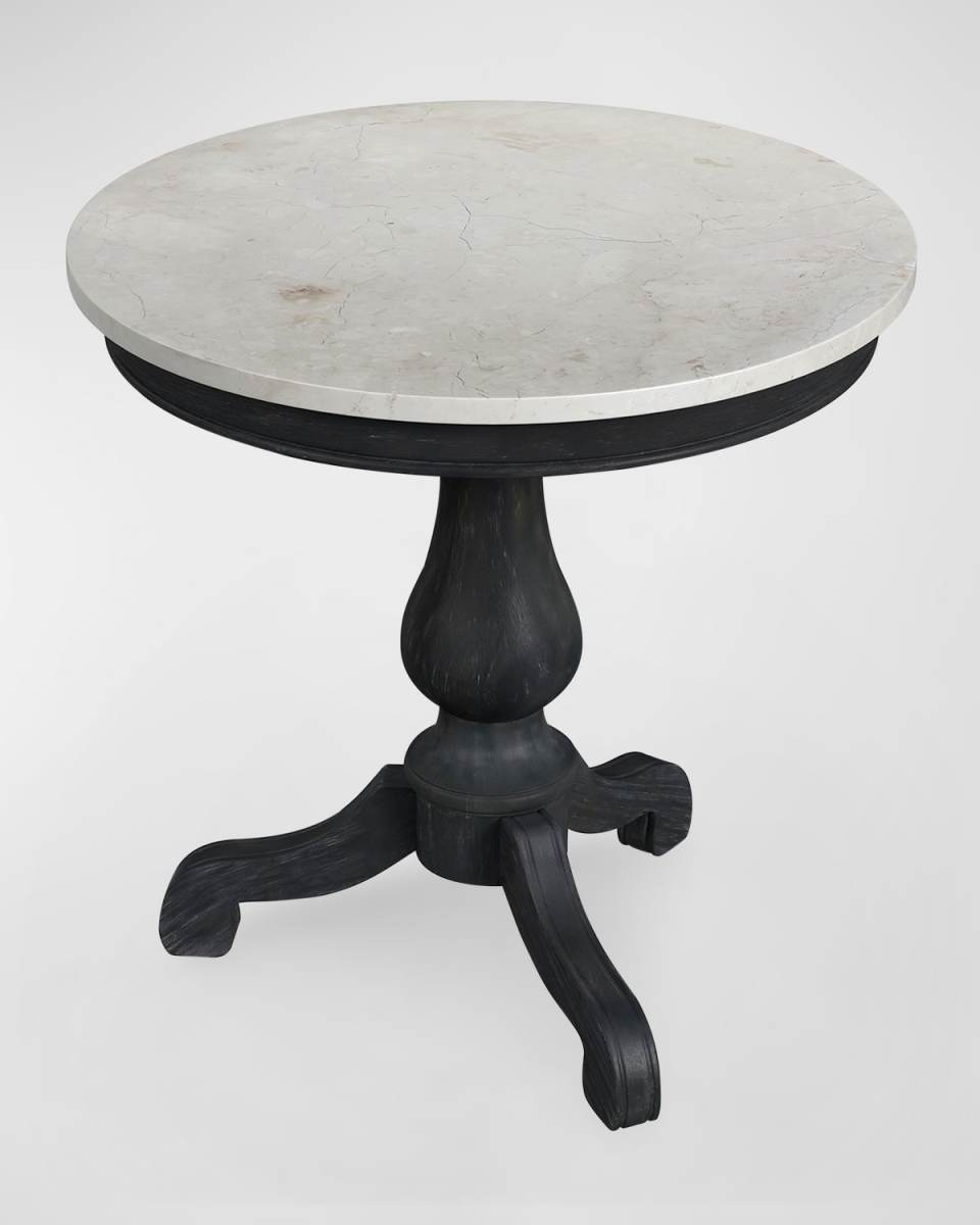 Marjorie Round Marble Side Table