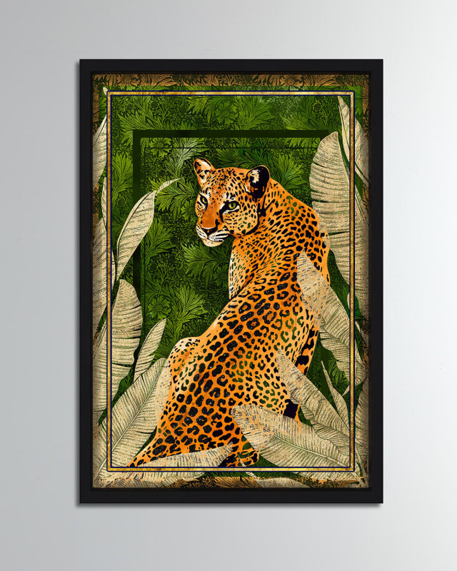 Emerald Jungle Cat Giclee Art Print