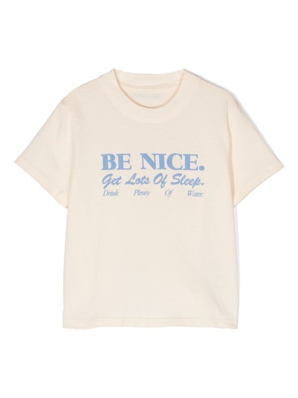 text-print cotton T-shirt