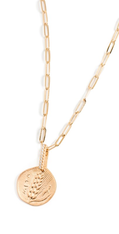 Maison Irem Coin Wheat Necklace Gold