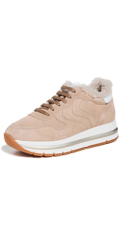 Voile Blanche Maran Fur Sneakers Beige