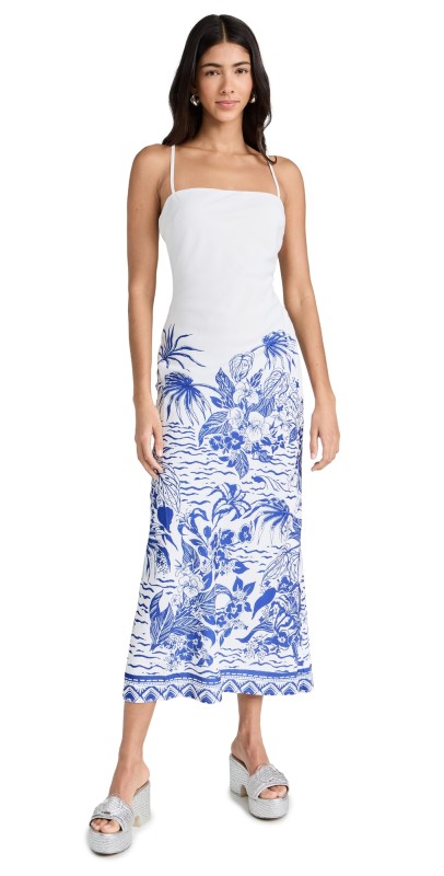 Seven Wonders Valencia Midi Dress Blue/White