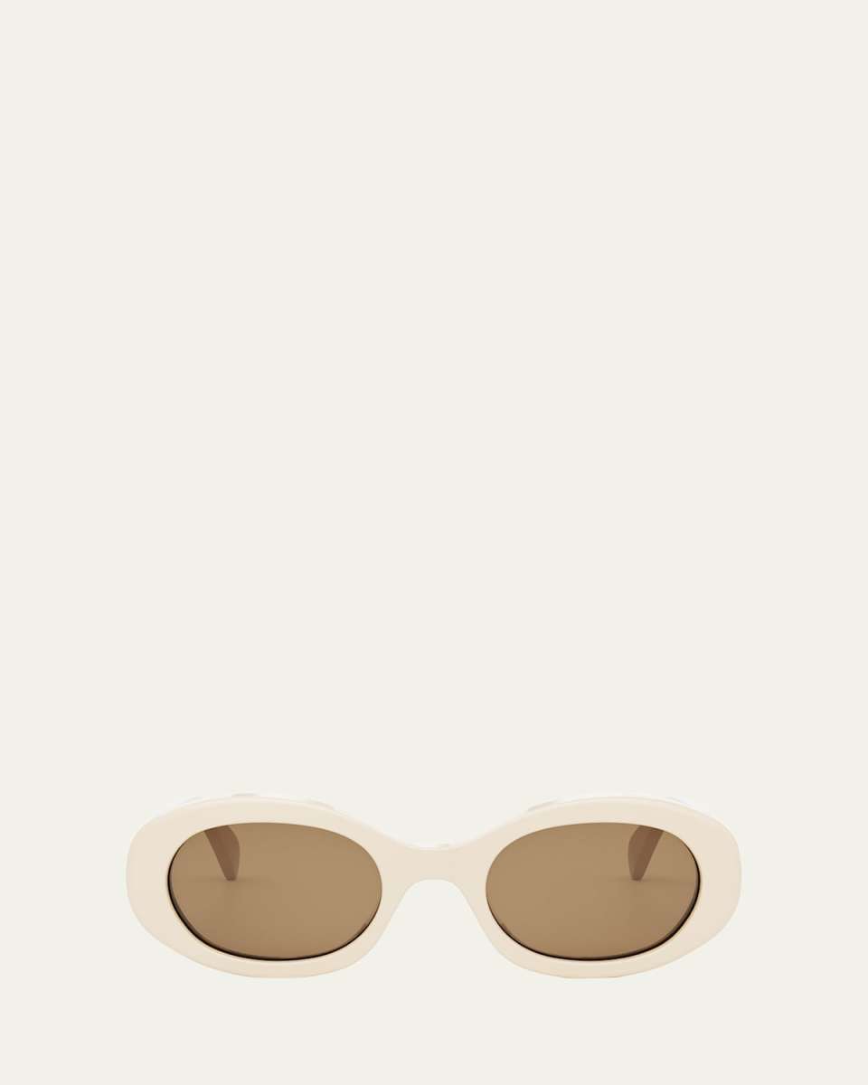 Triomphe Acetate Oval Sunglasses