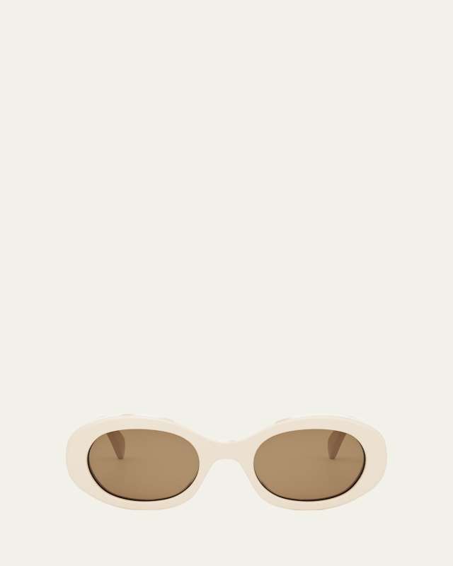 Triomphe Acetate Oval Sunglasses
