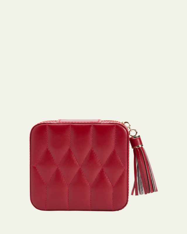 Caroline Red Zip Travel Case