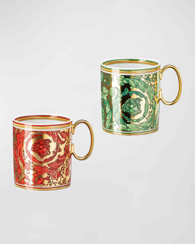 Medusa Garland Mugs, Set of 2
