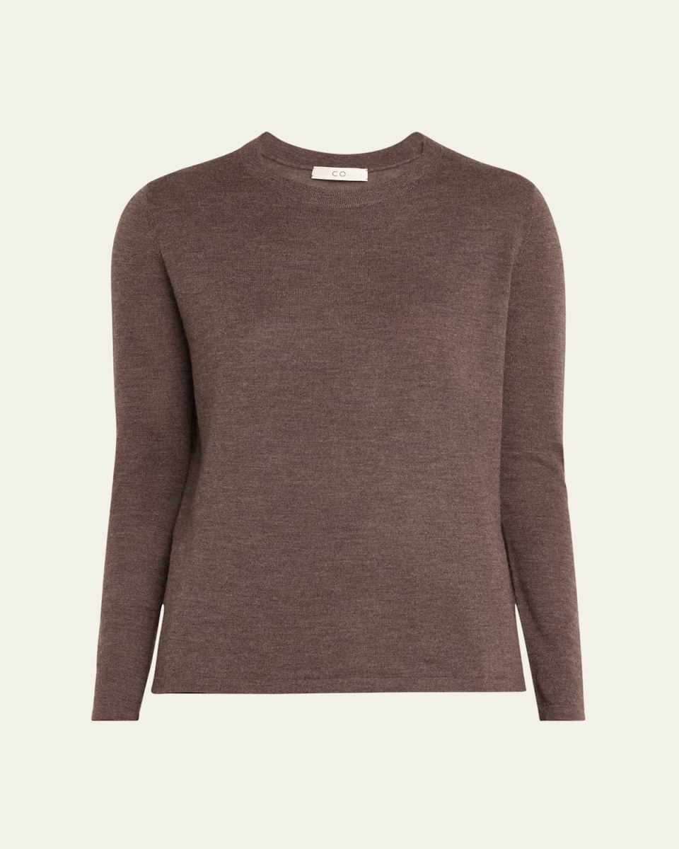 Crewneck Fitted Cashmere Knit Sweat