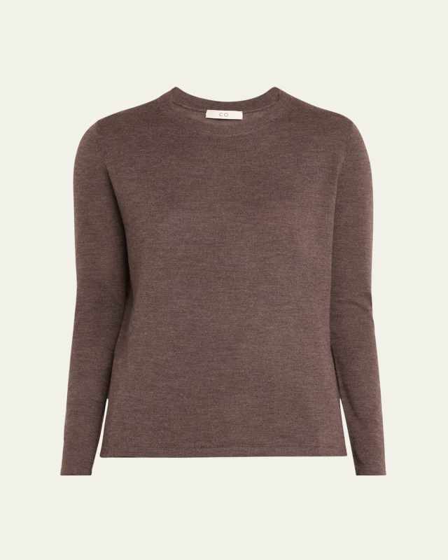 Crewneck Fitted Cashmere Knit Sweat