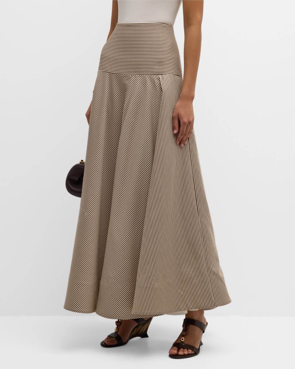 The Poppy Striped Maxi Skirt