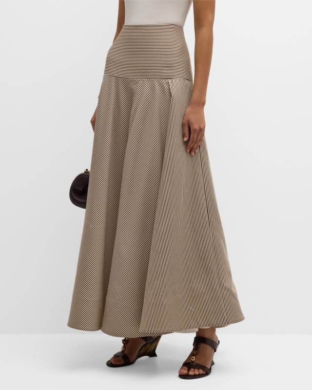 The Poppy Striped Maxi Skirt