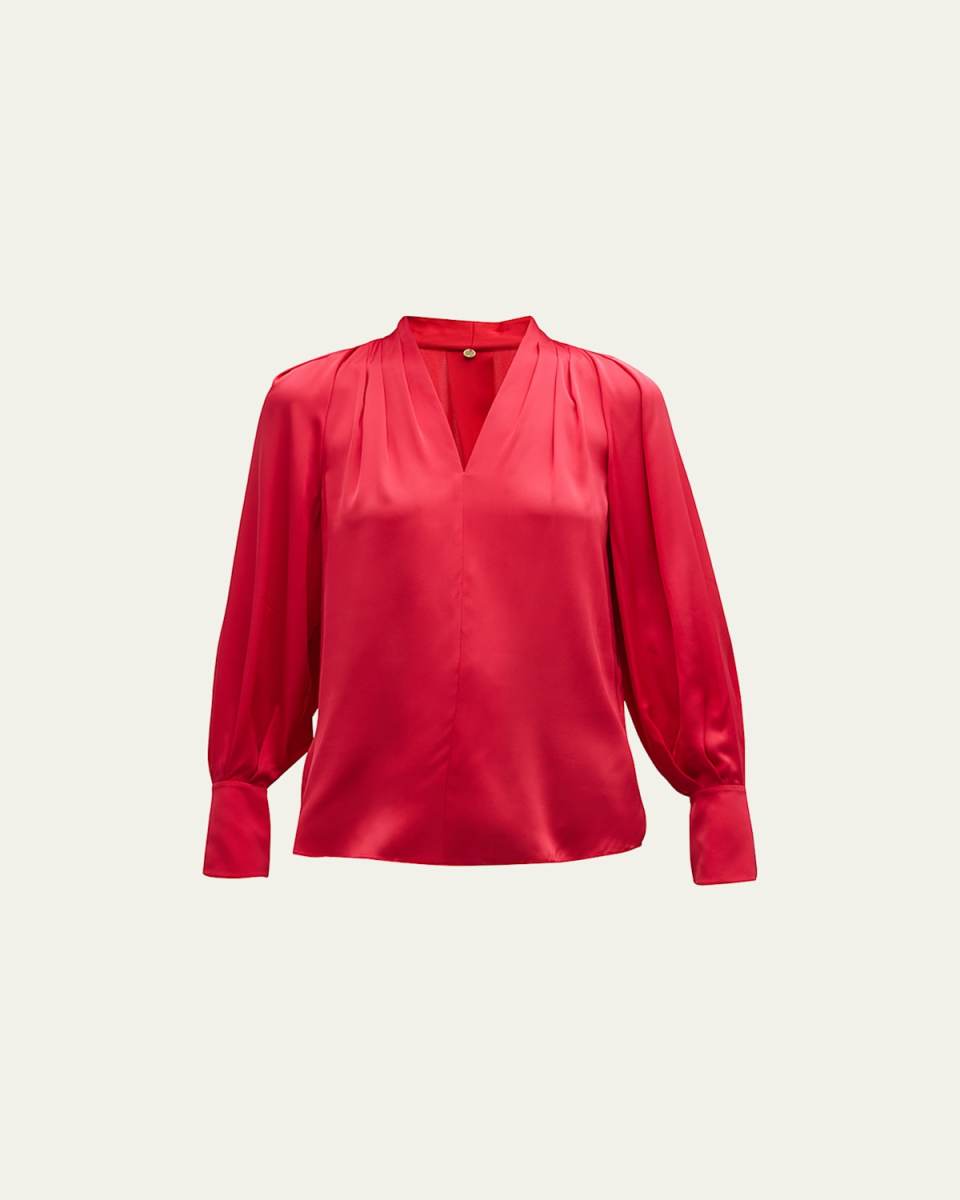 Nanee Pleated Silk Blouse