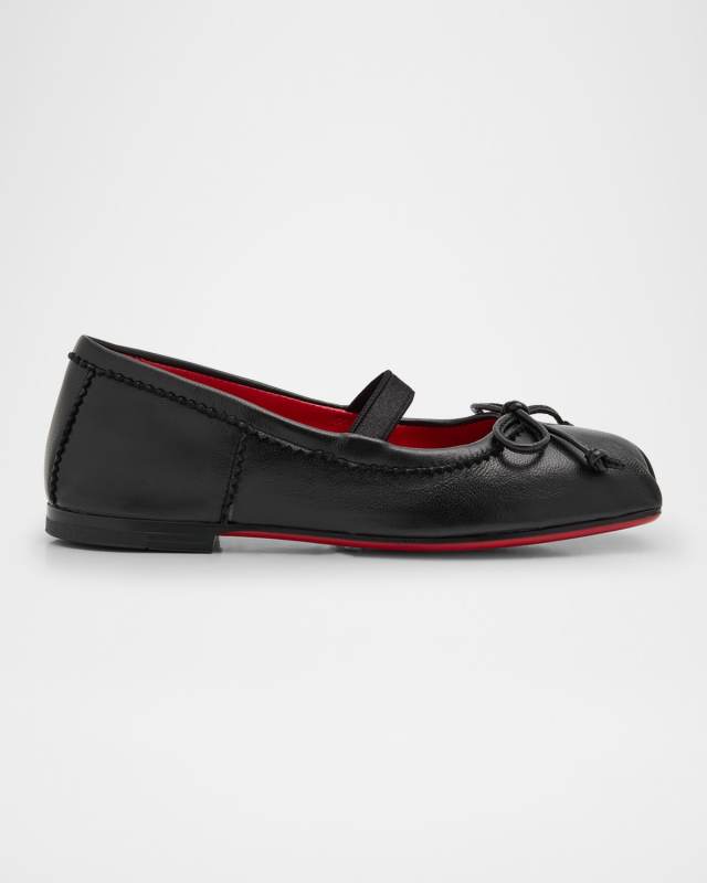 Girl's Leather Ballet Flats, Toddlers/Kids