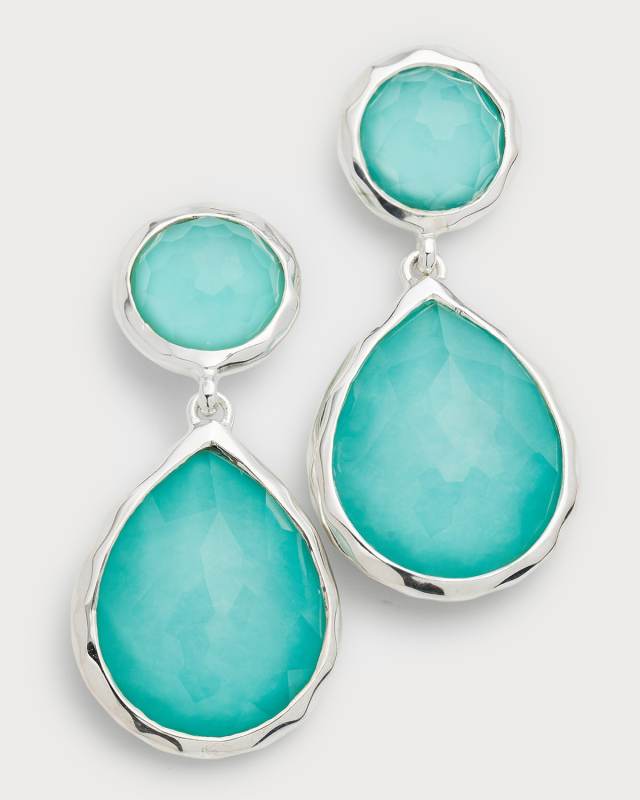 2-Stone Earrings in Sterling Silver