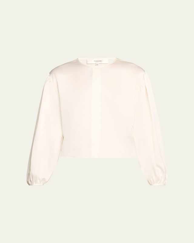 Angled Inset-Sleeve Blouse