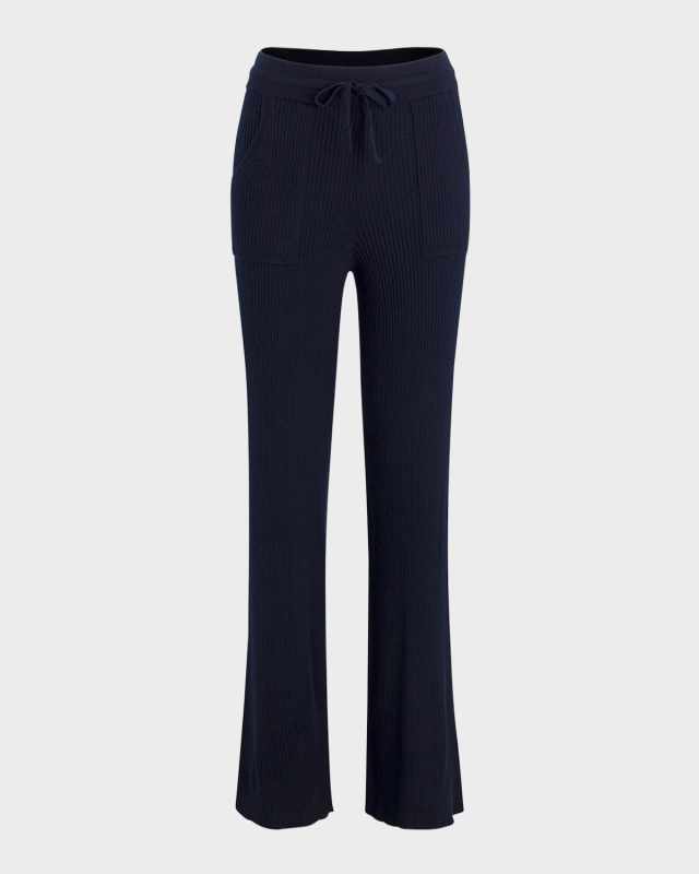 Georgie Rib-Knit Sweatpants