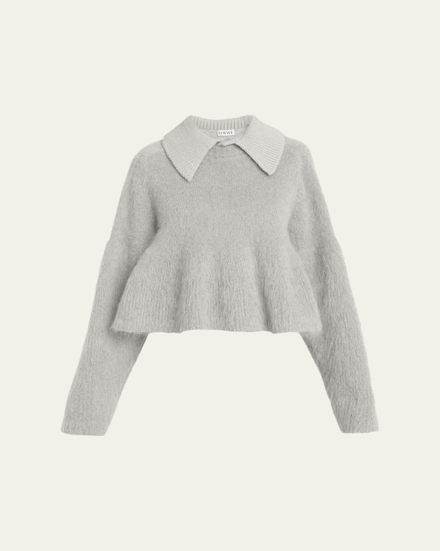 Wool-Blend Polo Sweat