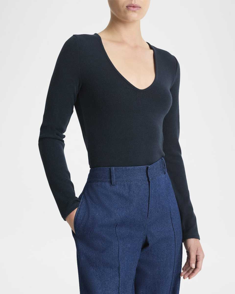 Cozy Long-Sleeve V-Neck Top