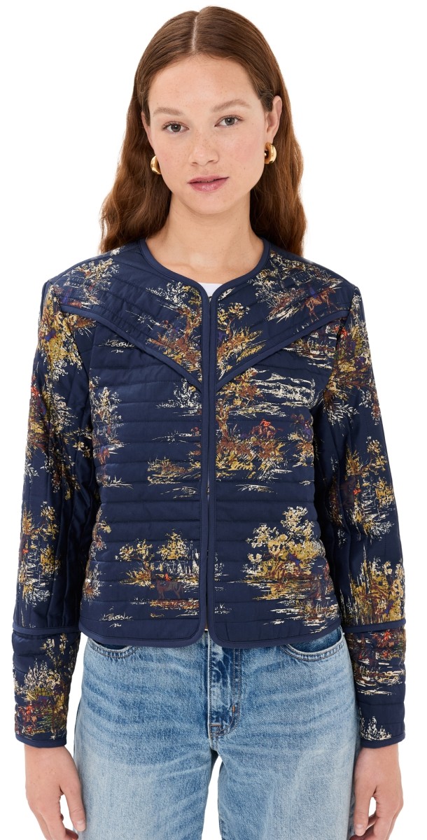 Hill House Home The Amari Jacket Equestrian Toile/Navy